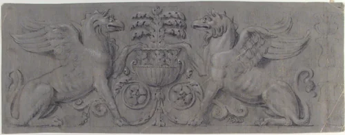 Design for a Decorative Frieze by anonymous, drawing, 1820-1855