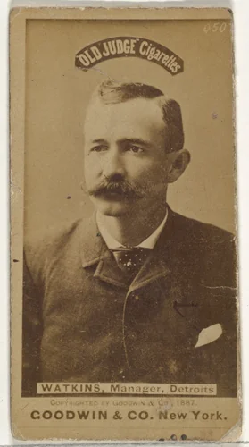 William Henry "Wattie" Watkins, Manager, Detroit Wolverines, from the Old Judge series (N172) for Old Judge Cigarettes by Goodwin & Company, photograph, 1887