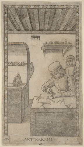 Artixan (Artisan) by Master of the E-Series Tarocchi, print, 1465