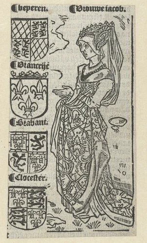 Jacoba van Beieren by anonymous, print, 1517
