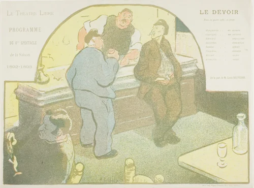 Fourth Performance: Le Devoir, for Le Théatre Libre by Henri Gabriel Ibels, print, 1892-1893