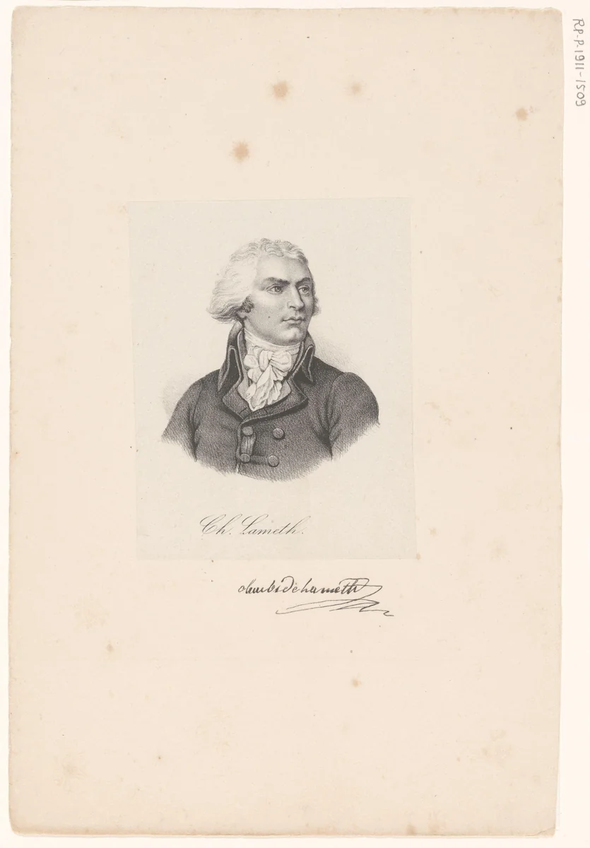 Portret van Charles-Malo-François de Lameth by anonymous, print, 1818-1842