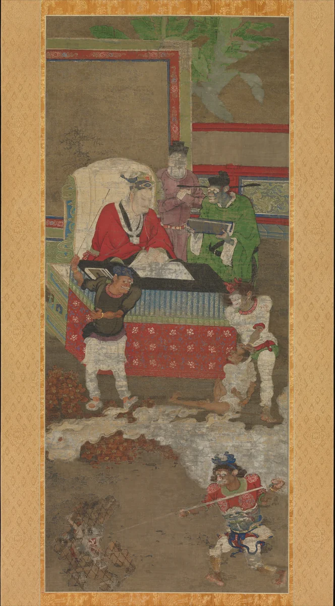 Ten Kings of Hell by Jin Chushi, painting, 1167-1194
