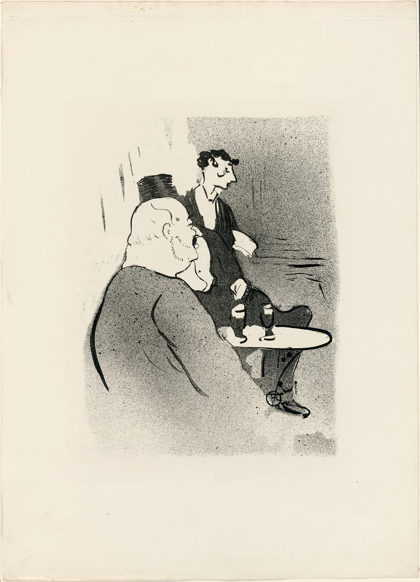 Ducarre at the Ambassadeurs, from Le Café-Concert by Henri de Toulouse-Lautrec, print, 1893