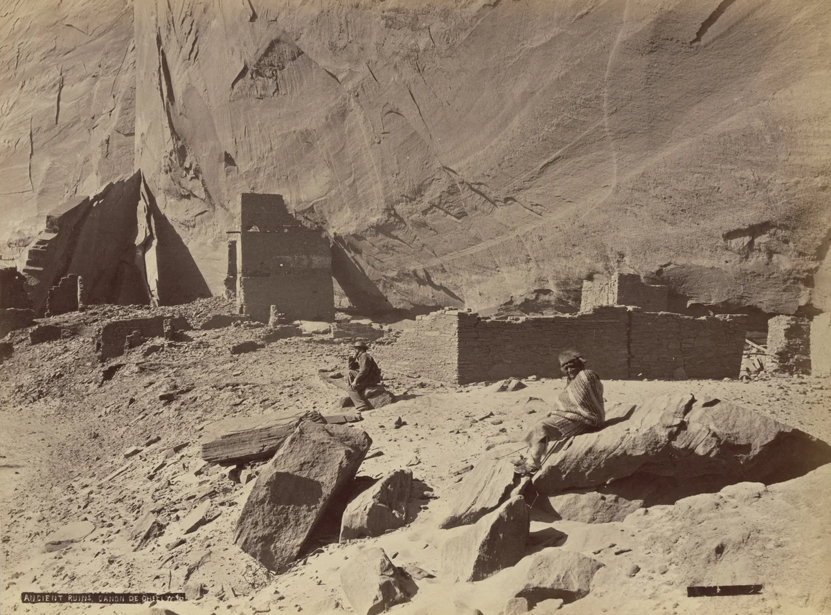 Ancient Ruins, Canyon De Chelly, Arizona by John Hillers, photograph, 1873