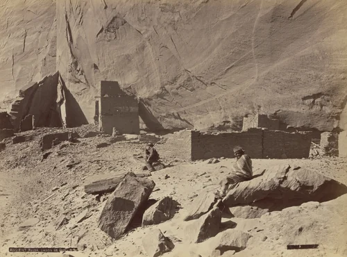 Ancient Ruins, Canyon De Chelly, Arizona by John Hillers, photograph, 1873