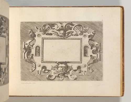 Targhe ed altri ornati di varie e capricciose invenzioni (Cartouches and other ornaments of various and capricious invention, page 16) by Hans Vredeman de Vries, book, 1773