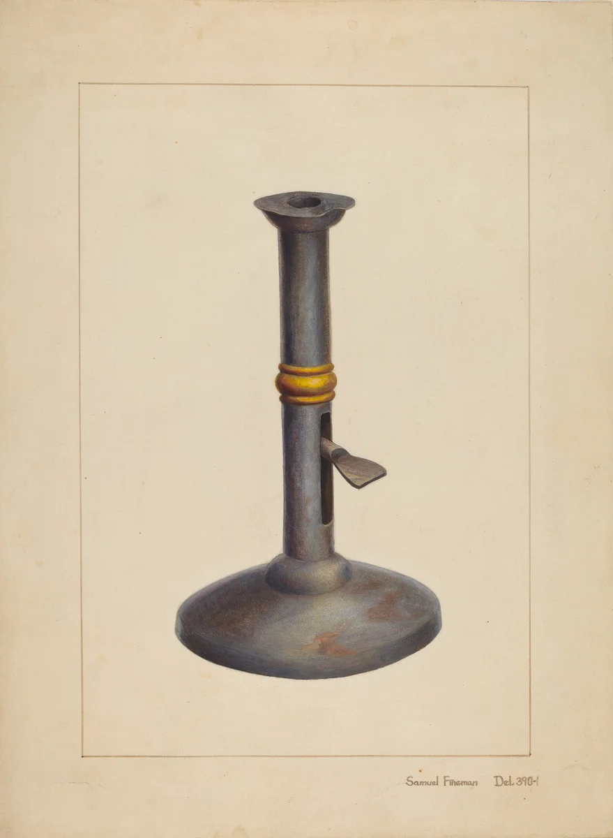 Candlestick by Samuel Fineman, index of american design, 1938