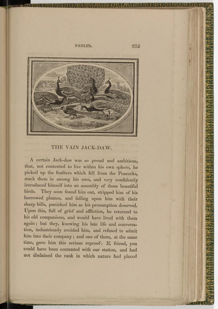 Headpiece (page 255) from The Fables of Aesop by Thomas Bewick, illustrated book, 1818