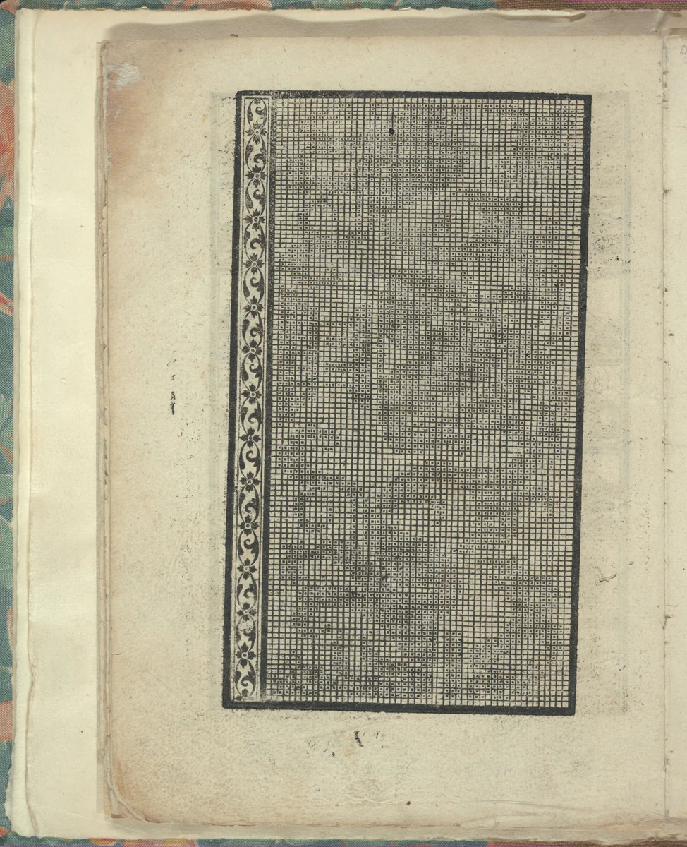 Opera Nova Universali intitulata Corona di racammi, page 21 (verso) by Giovanni Andrea Vavassore, book, 1530