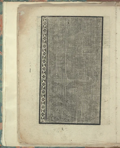 Opera Nova Universali intitulata Corona di racammi, page 21 (verso) by Giovanni Andrea Vavassore, book, 1530