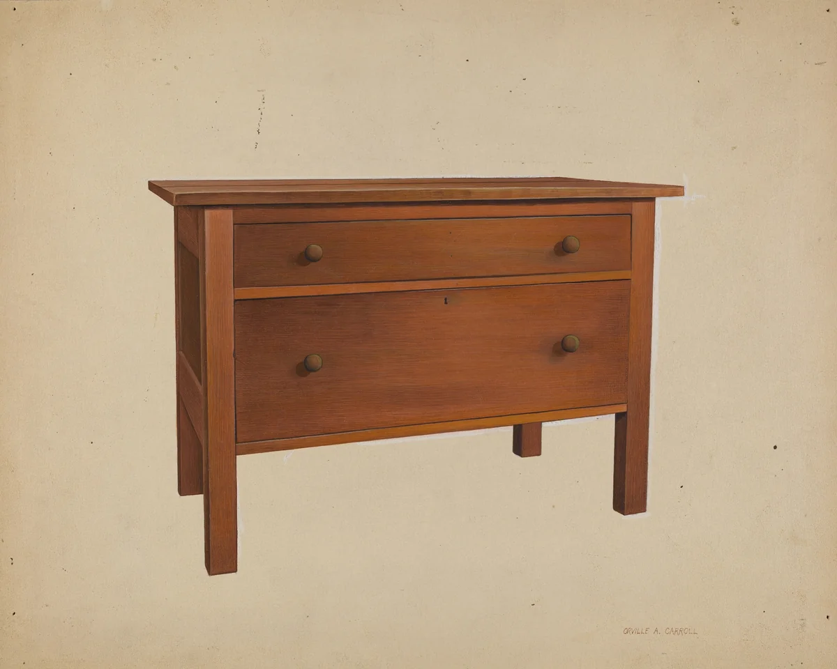 Shaker Table by Orville A. Carroll, index of american design, 1938
