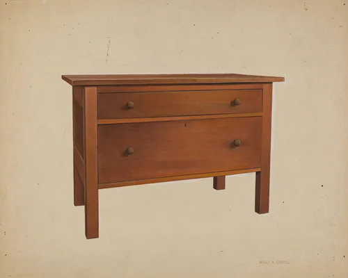 Shaker Table by Orville A. Carroll, index of american design, 1938