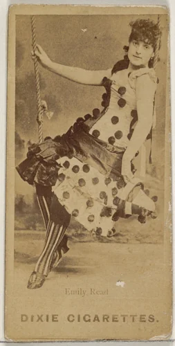 Emily Read, from the Actors and Actresses series (N45, Type 7) for Dixie Cigarettes by Allen & Ginter, photograph, 1885-1891