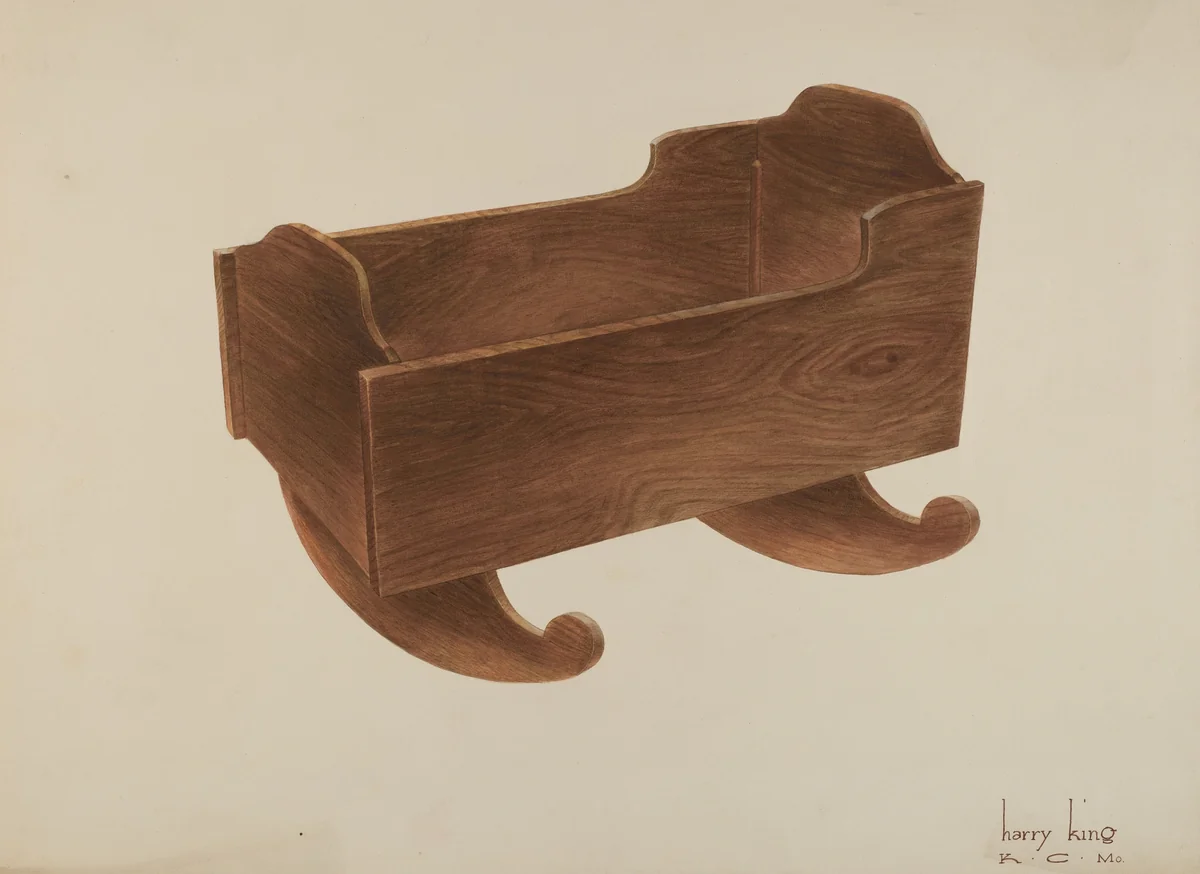 Cradle by Harry King, index of american design, 1940