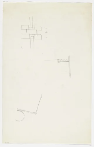 Lounge Chair without Arms. Joining System Details. (Elevation sketches) by Ludwig Mies van der Rohe, mies van der rohe archive, 1926