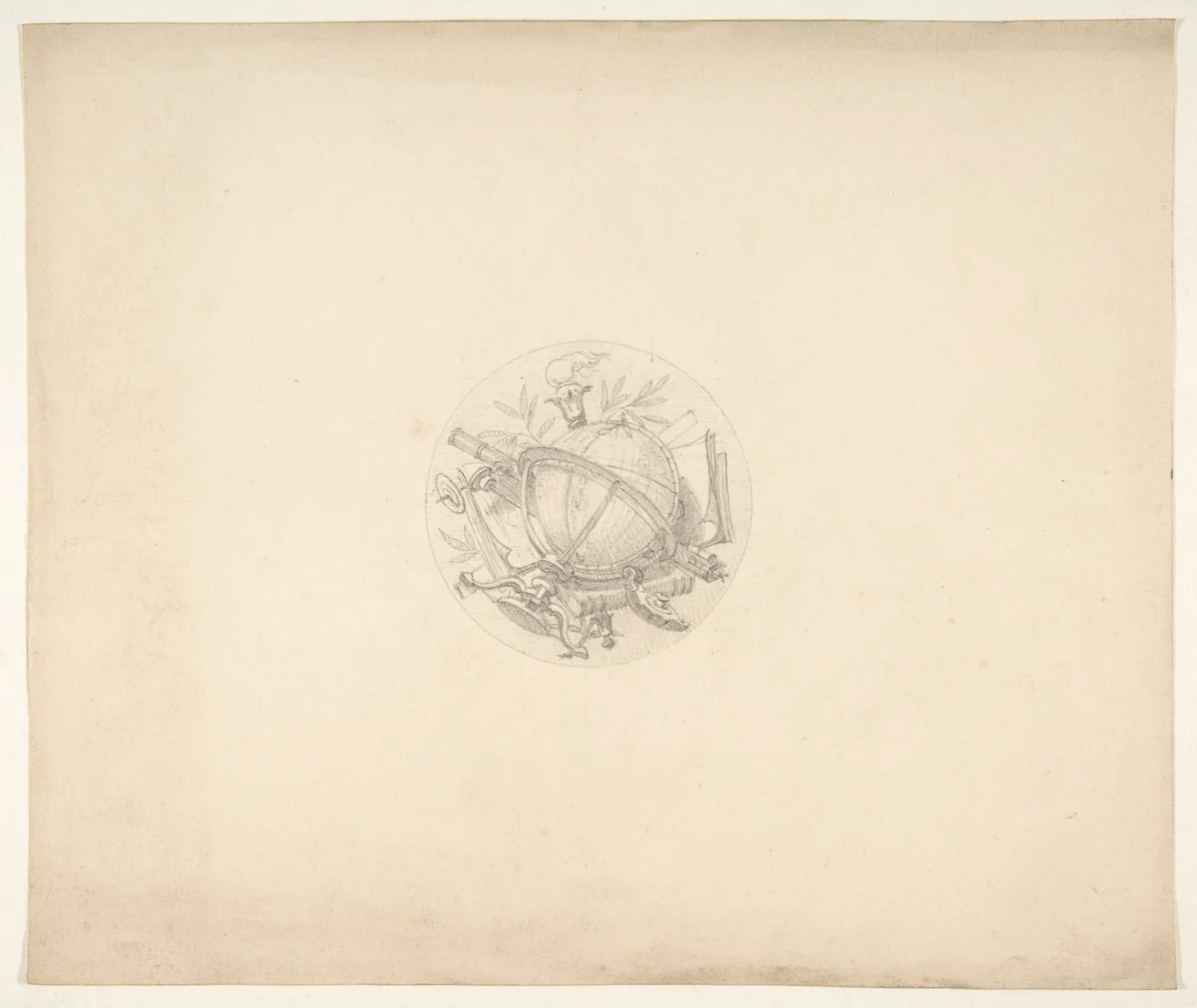 Allegory of the Liberal Arts (Astronomy) by Jules-Edmond-Charles Lachaise, drawing, 1850-1900