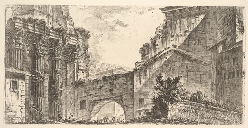Plate 15: Forum of Augustus (Foro di Augusto), from "Antichità Romane de' Tempi della Repubblica, e de' primi Imperatori" by Giovanni Battista Piranesi, print, 1743-1753