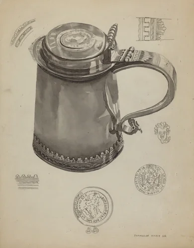 Pewter Tankard by Franklin Hart, index of american design, 1936