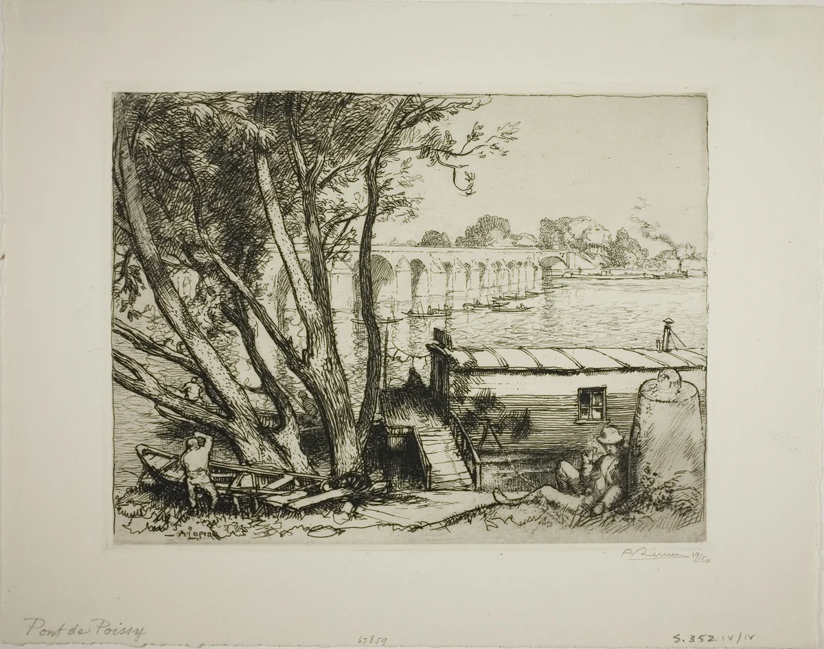 Poissy by Louis Auguste Lepère, print, 1908