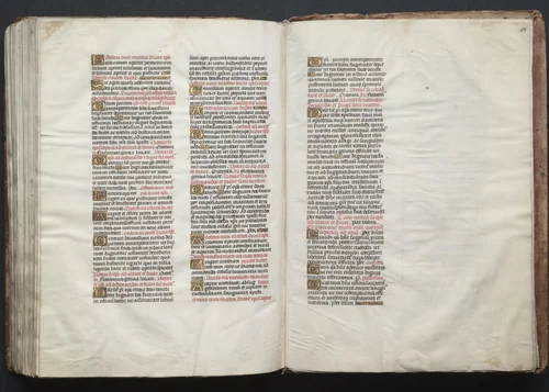 The Gotha Missal: Fol. 157v, Text by Master of the Boqueteaux, book, 1370-1380