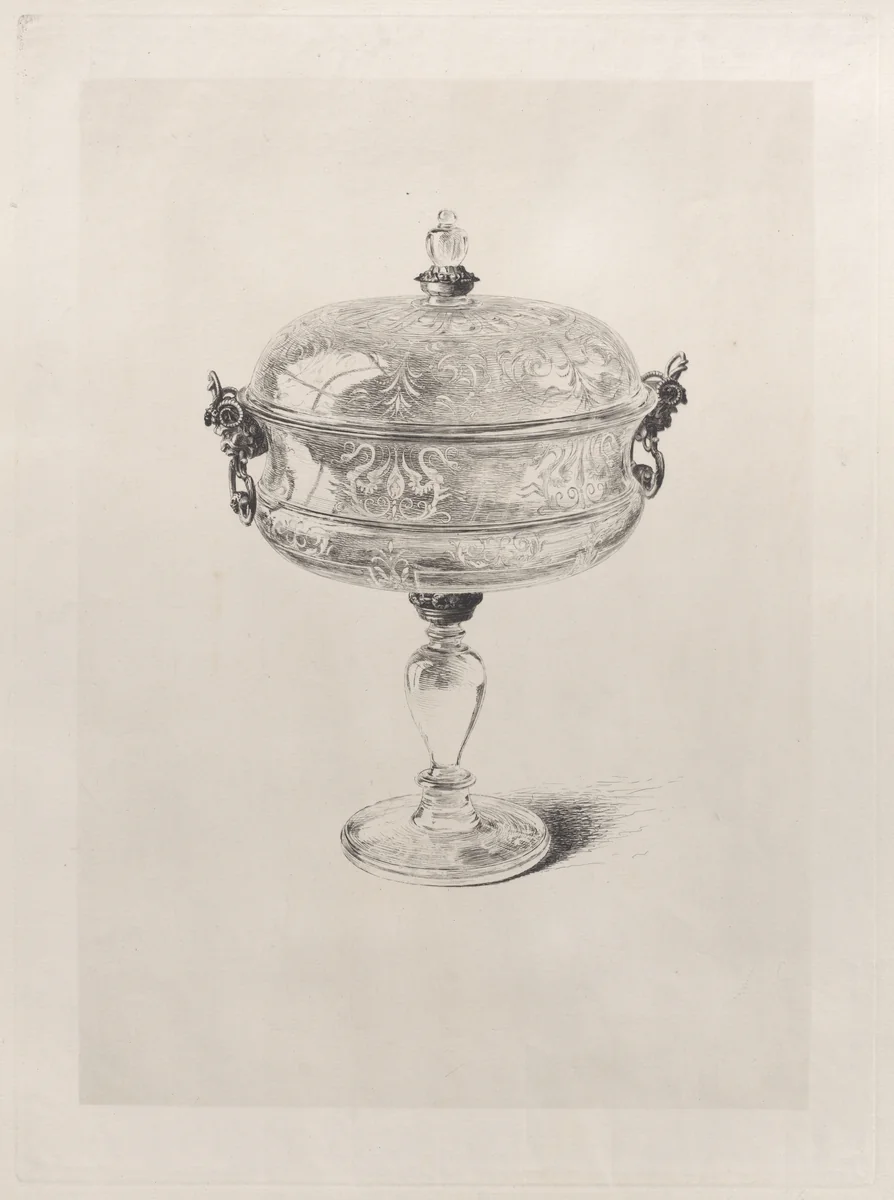 Crystal Cup by Jules Ferdinand Jacquemart, print, 1868