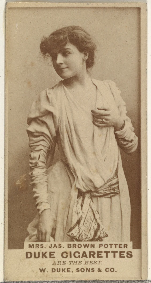Mrs. James Brown Potter, from the Actors and Actresses series (N145-7) issued by Duke Sons & Co. to promote Duke Cigarettes by W. Duke, Sons & Co., photograph, 1880-1889