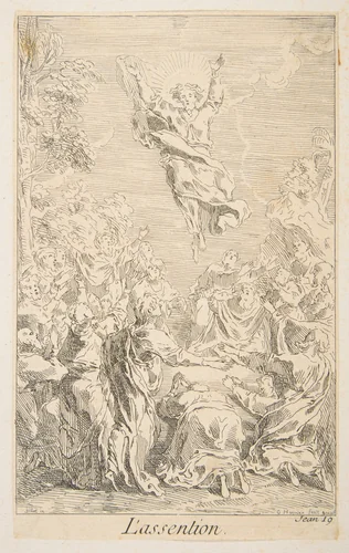 Ascension by Claude Gillot, print, 1685-1722