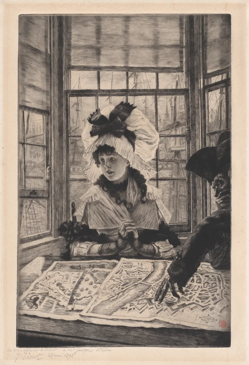 An Uninteresting Story by James Tissot, print, 1878