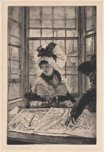 An Uninteresting Story by James Tissot, print, 1878