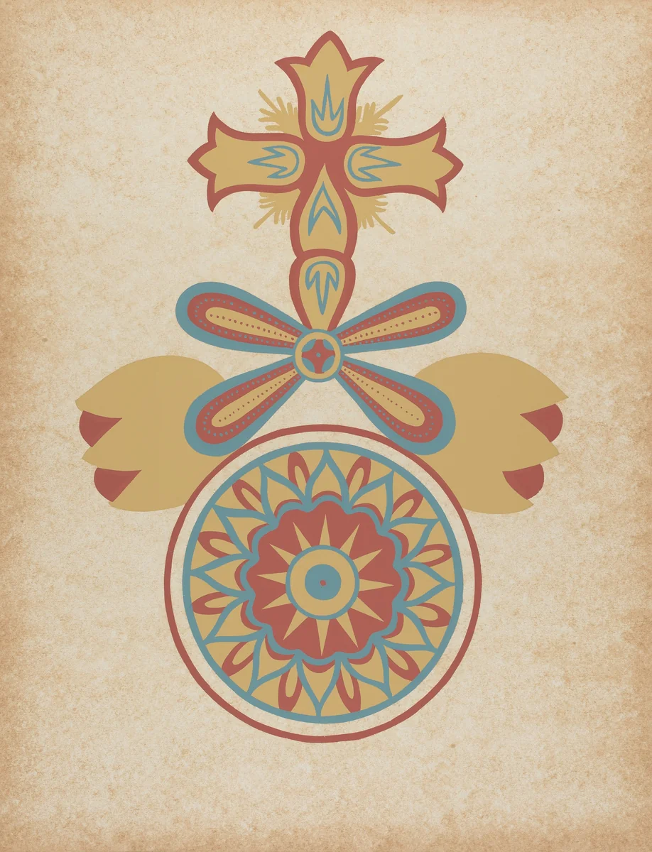 Santa Barbara Mission Doorway Design from the portfolio "Decorative Art of Spanish California" by American 20th Century, index of american design, 1935-1942