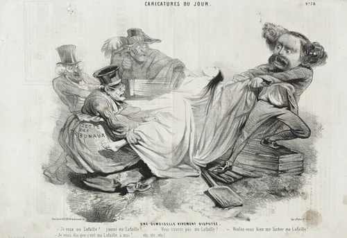 An Intensely Contested Young Woman by Charles-Émile Jacque, print, 1843