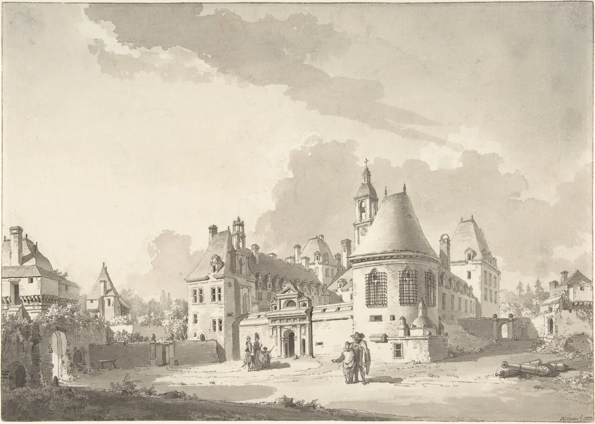 Le château de Kerjean by Louis François Cassas, drawing, 1777