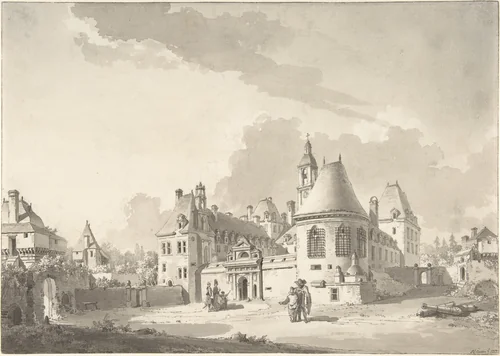 Le château de Kerjean by Louis François Cassas, drawing, 1777