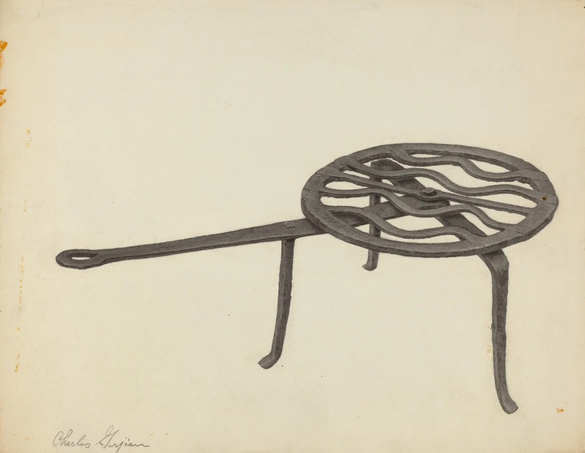 Trivet by Charles Garjian, index of american design, 1935-1942