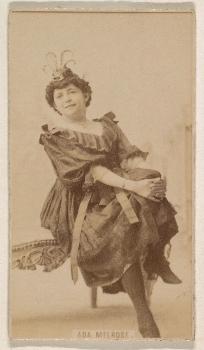Ada Melrose, from the Actresses series (N245) issued by Kinney Brothers to promote Sweet Caporal Cigarettes by Kinney Brothers Tobacco Company, photograph, 1890