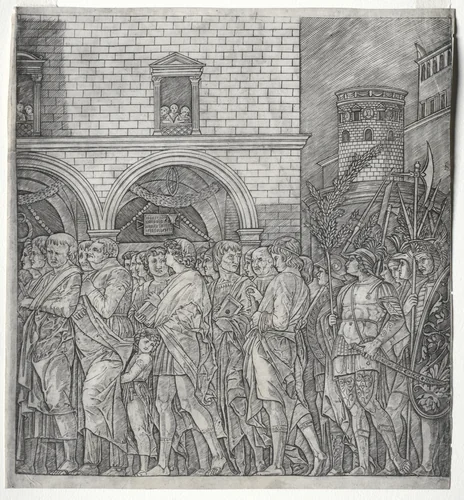 Triumph of Caesar: The Senators by Giovanni Antonio da Brescia, print, 1470-1506