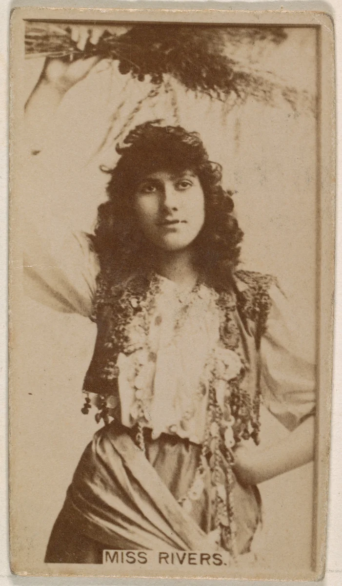 Miss Rivers, from the Actresses series (N245) issued by Kinney Brothers to promote Sweet Caporal Cigarettes by Kinney Brothers Tobacco Company, photograph, 1890