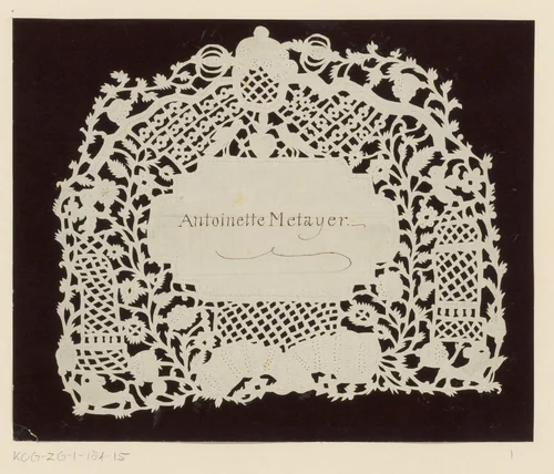 Huwelijksknipsel voor Antoinette Metayer by anonymous, other, 1750-1849