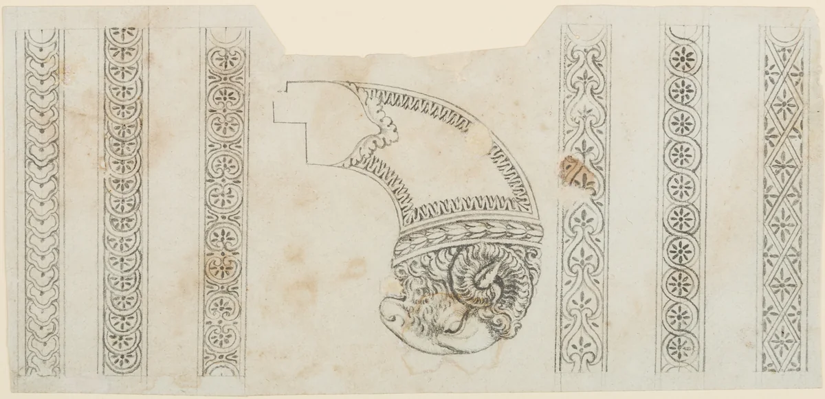 Design for the Decoration of a Pistol Grip by Nicolas Noël Boutet, drawing, 1772-1830
