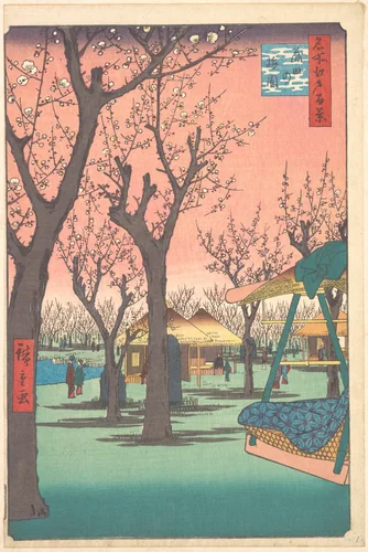 Plum Garden at Kamata by Utagawa Hiroshige (歌川広重), print, 1857