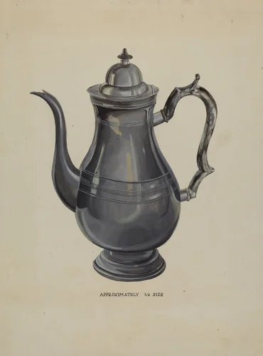 Coffee Pot by Roberta Elvis, index of american design, 1936