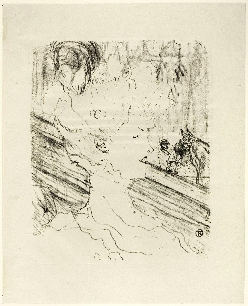 Emilienne d'Alençon, from Treize Lithographies by Henri de Toulouse-Lautrec, print, 1898