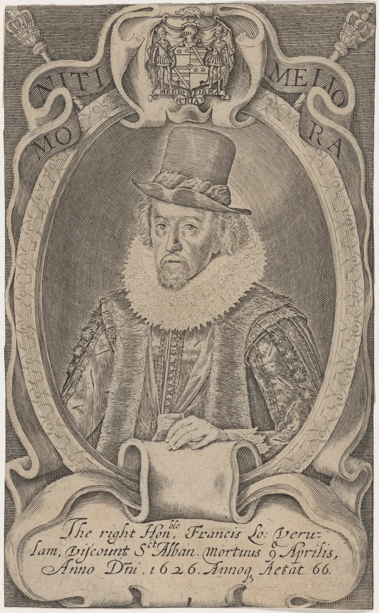 Sir Francis Bacon by Simon van de Passe, print, 1595-1647