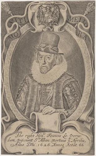 Sir Francis Bacon by Simon van de Passe, print, 1595-1647
