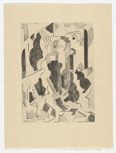 Duplicate of plate from Du Cubisme (On Cubism) by Albert Gleizes, illustrated book, 1946