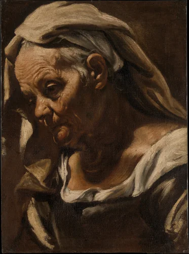 Head of an Old Woman by Orazio Borgianni, painting, 1611-1616