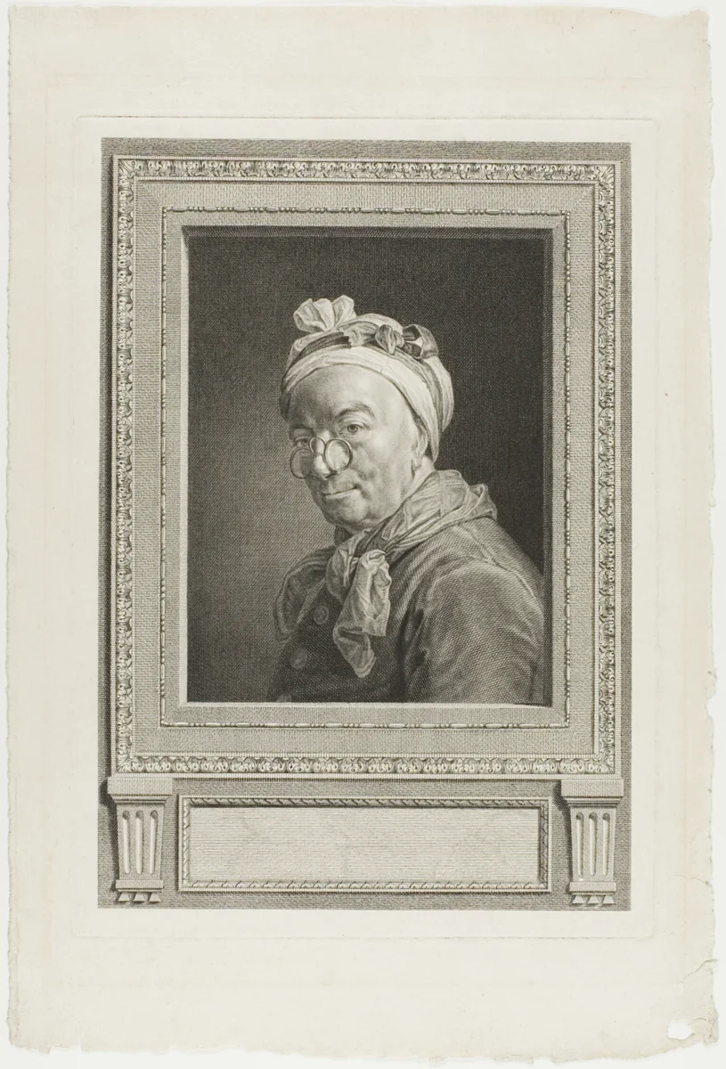 Self-Portrait by Juste Chevillet, print, 1749-1780
