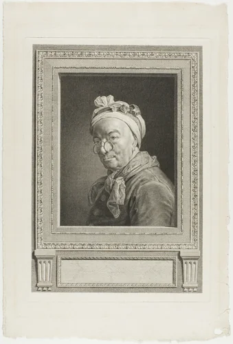 Self-Portrait by Juste Chevillet, print, 1749-1780