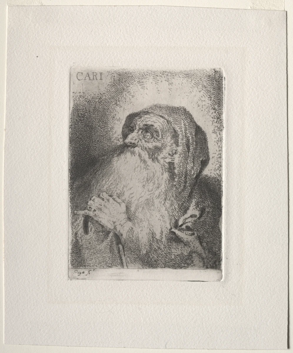 San Francisco de Paula (Caritas) by Francisco de Goya, print, 1780